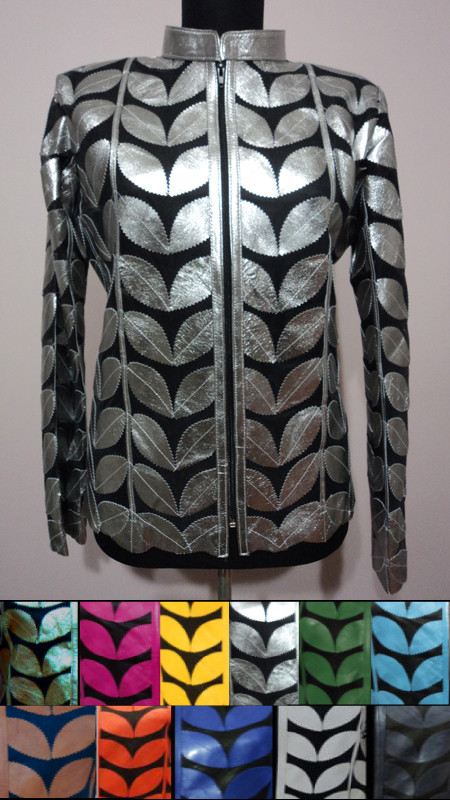 Plus Size Handmade Leather Leaf Jackets for Women [ Click to See Available Colors ]