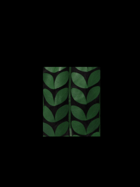 Womens Green Leather Leaf Poncho